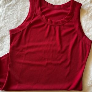 Amazon Ribbed Red Tank Top 
Size L NWOT